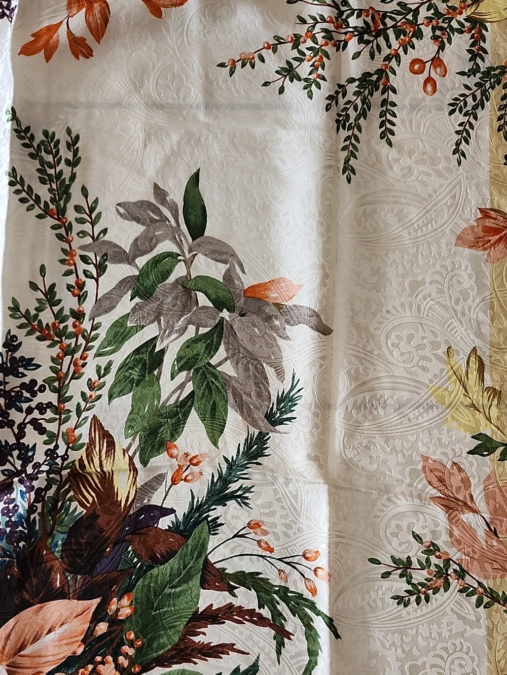Anne Klein Bouquet In Vase Design Silk Square Scarf